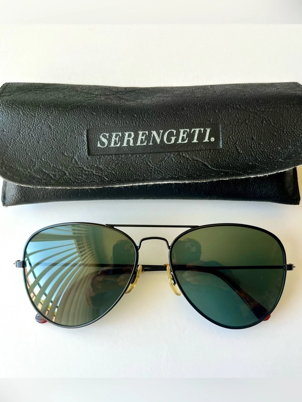 Serengeti Sunglasses and case.